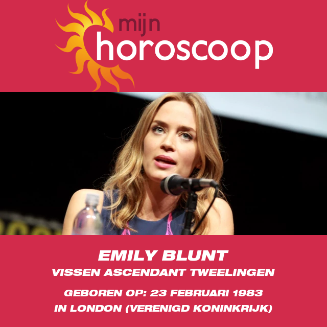 Emily Blunt\'s Astrologisch Profiel: Het Sterrenbeeld Vissen