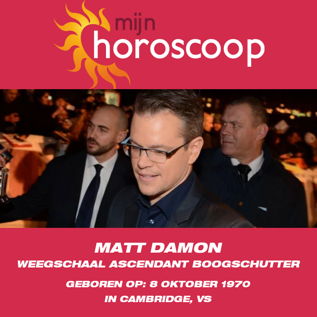 Matt Damon\'s Weegschaal Astrologie Uitleg