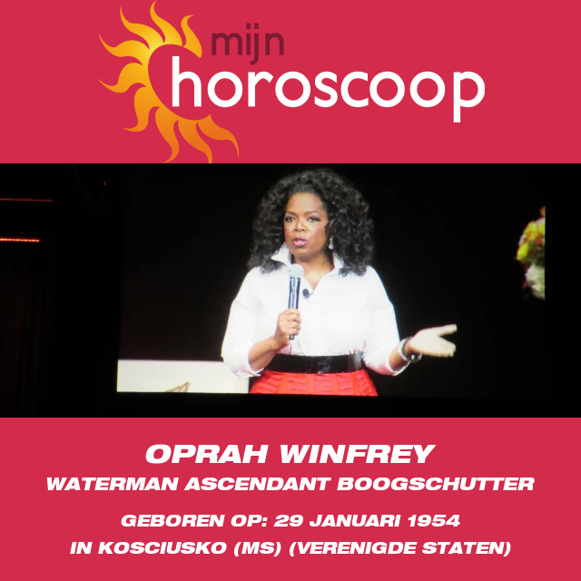 Oprah Winfrey\'s astrologisch portret van het Waterman-teken